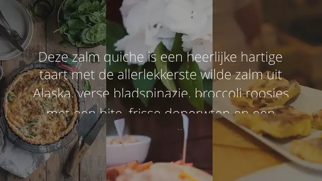 Video thumbnail for Quiche met zalm en spinazie