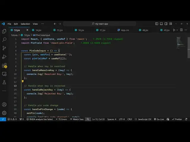 Video thumbnail for React.js Tutorial to Display Input,Pin & OTP Codes User Input Fields Using react-pin-field in JSX