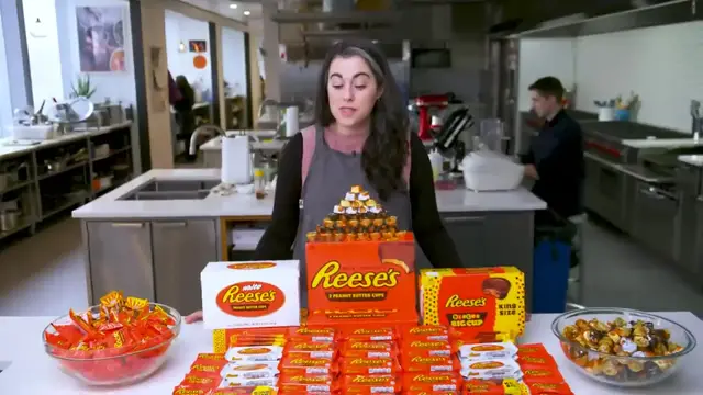 'Video thumbnail for Pastry Chef Attempts to Make Gourmet Reese's Peanut Butter Cups ¦ Gourmet Makes ¦ Bon Appétit (720p 24fps)'
