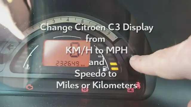 Video thumbnail for Change Citroen C3 ODO and Speedo from KM/H to MPH and MPH to KM/H