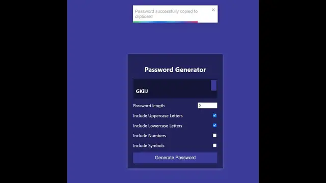 Video thumbnail for Build React.js Password Generator App With Copy to Clipboard & Toast Messages Using react-toastify