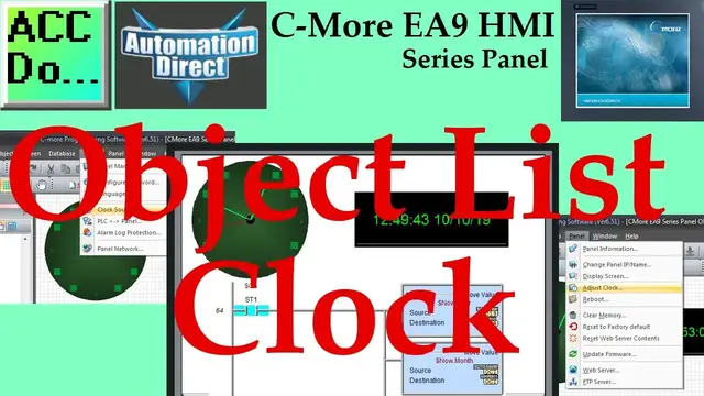 Video thumbnail for C-More EA9 HMI Series Panel Object List Clock