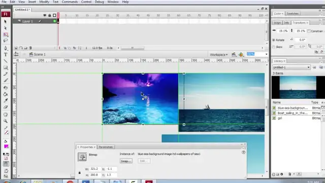 Video thumbnail for flash Slideshow Animation lessons step by step