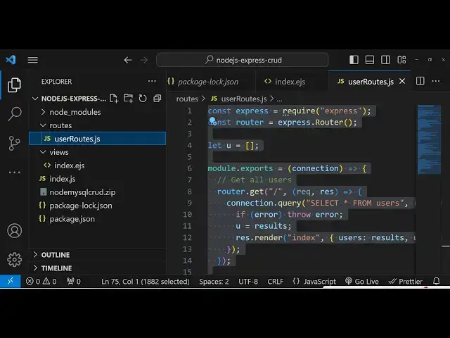 Video thumbnail for Node.js Express User CRUD REST API App in Browser Using MySQL Database & EJS Template in TailwindCSS