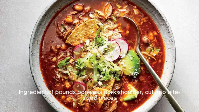 Video thumbnail for Pozole recipe