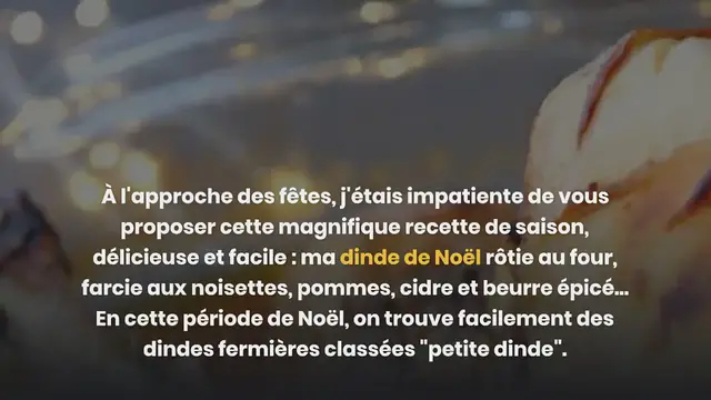 Video thumbnail for Dinde de Noël rôtie au four, saveurs noisette, beurre épicé