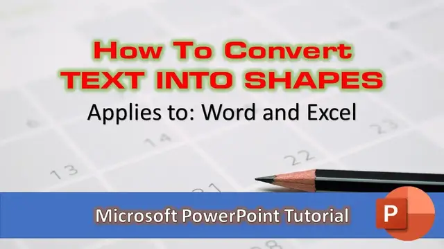 Video thumbnail for How to Convert Text to Shapes in Microsoft PowerPoint Tutorial | IMPORTANT FOR ANIMATION