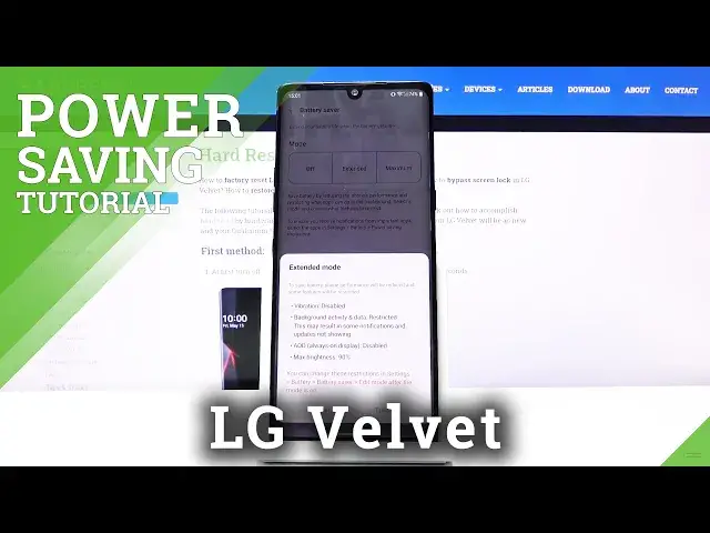 'Video thumbnail for How to Enable Power Saving Mode in LG Velvet – Save Battery'