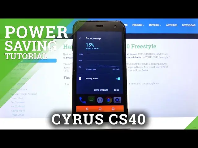 'Video thumbnail for How to Enable Power Saving Mode in CYRUS CS40 - Battery Saver'