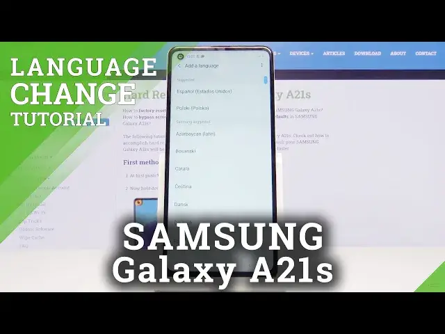 'Video thumbnail for How to Change Language on SAMSUNG Galaxy A21s - Language List'