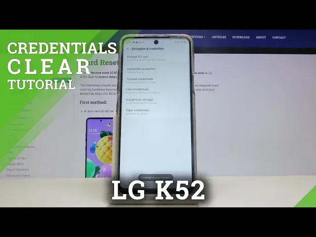 'Video thumbnail for How to Clear Credentials on LG K52 – Remove Credentials'