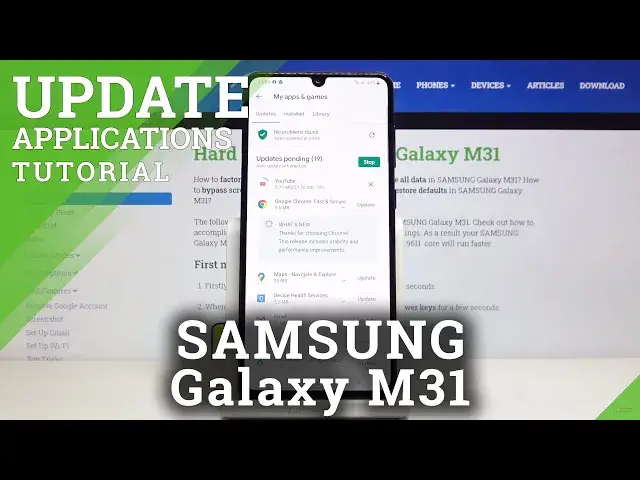 'Video thumbnail for How to Update Apps in SAMSUNG Galaxy M31 – Download New App Versions'