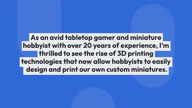 Video thumbnail for Getting Started 3D Printing Your Own Miniatures: A Guide