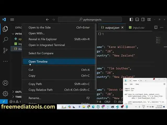 Video thumbnail for Python 3 Script to Export CSV to JSON File