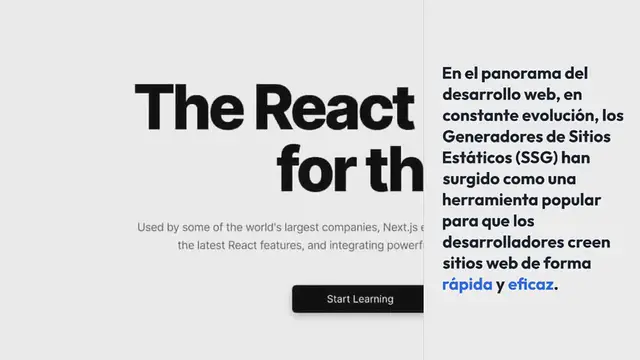 Video thumbnail for Los 6 Mejores Generadores de Sitios Estáticos React a Considerar