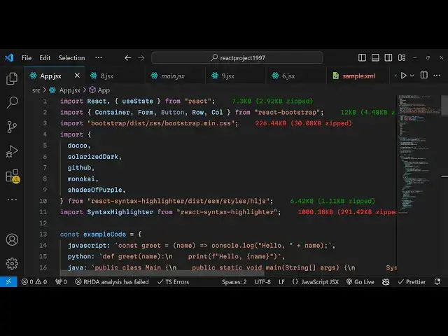 Video thumbnail for Build a React.js Source Code Viewer to Highlight Source Code Using react-syntax-highlighter in JS