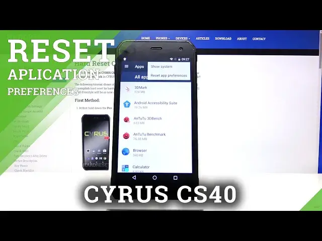 'Video thumbnail for How to Reset App Preferences in CYRUS CS40 - Default App Preferences'