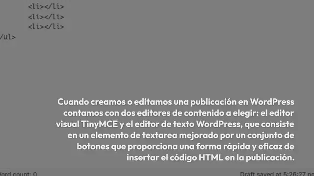 Video thumbnail for Una Mirada Más Profunda al Editor de Texto de WordPress