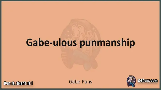 Video thumbnail for Gabe - Jokes, Puns, Wordplays, and Laughter