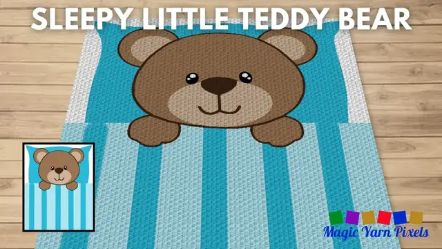 Video thumbnail for FREE GRAPH Sleepy Little Teddy Bear C2C & Tapestry Crochet Pattern | Magic Yarn Pixels