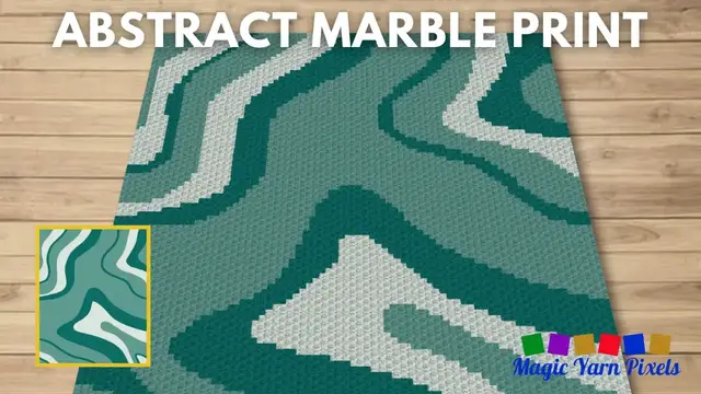 Video thumbnail for FREE GRAPH Abstract Marble Print C2C & Tapestry Crochet Pattern | Magic Yarn Pixels