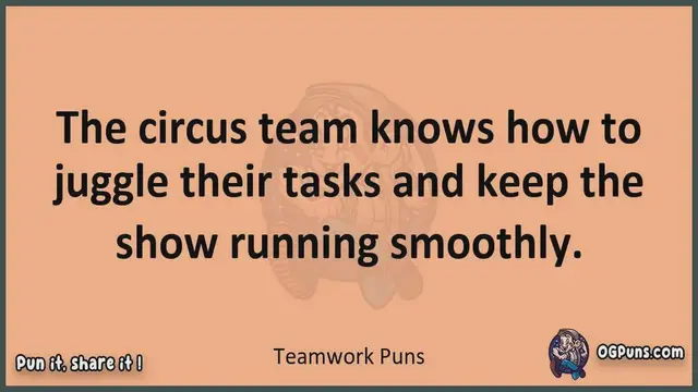 Video thumbnail for Teamwork - Jokes, Puns, Wordplays, and Laughter