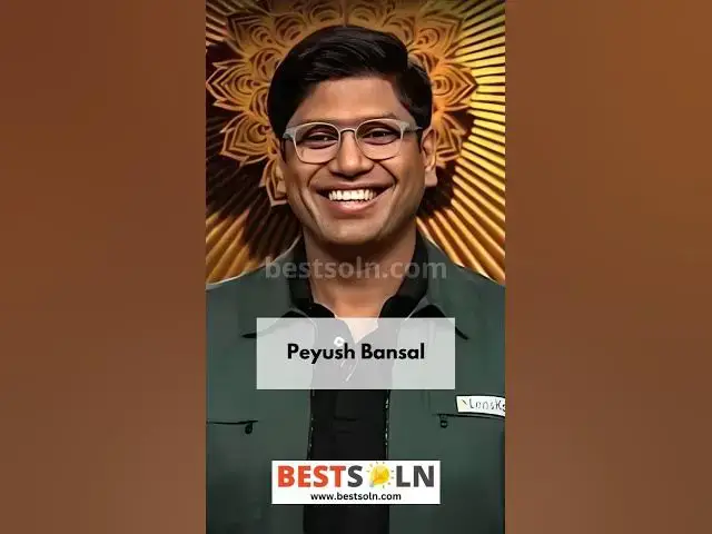 'Video thumbnail for Peyush Bansal's Story #shorts #peyushbansal #lenskart #sharktankindia #entrepreneurship #story'