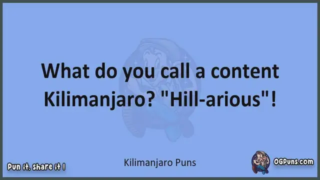 Video thumbnail for Kilimanjaro - Jokes, Puns, Wordplays, and Laughter