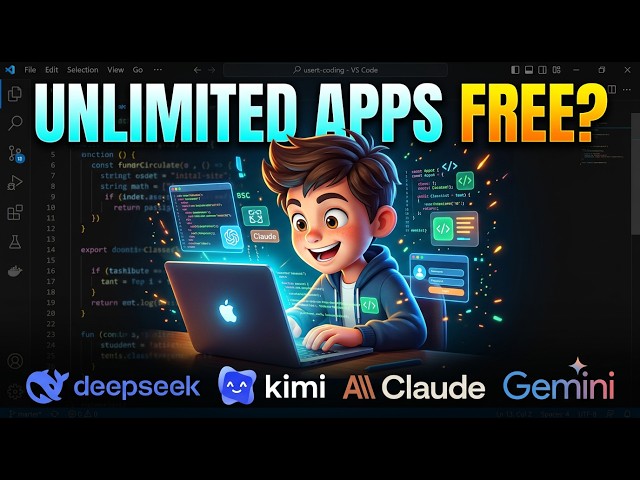Video thumbnail for New Free AI Agent IDE | Build Unlimited Websites & Apps Without Limits