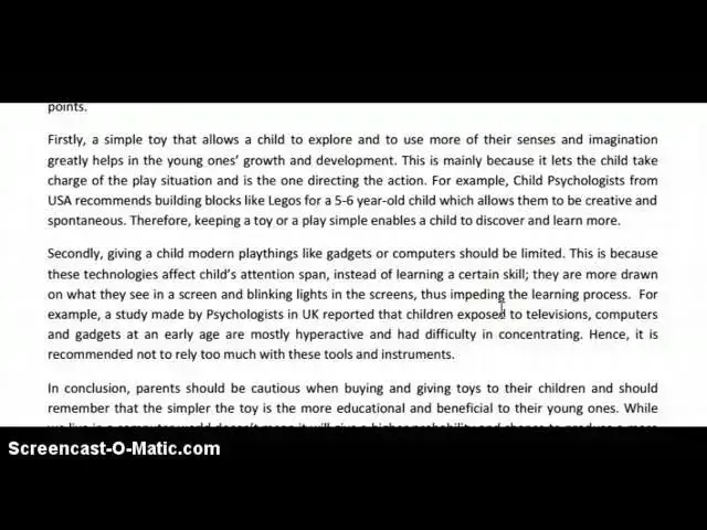 Video thumbnail for Quick essay over view - task response ok?