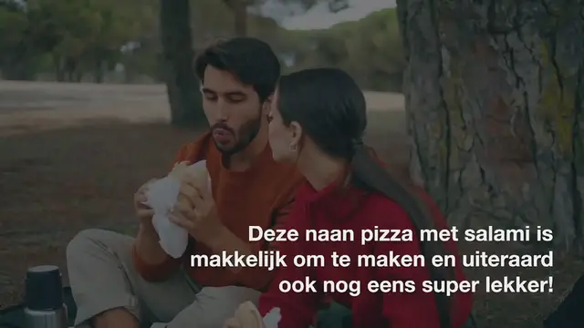 Video thumbnail for Naan pizza met salami