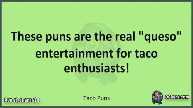 Video thumbnail for Taco - Jokes, Puns, Wordplays, and Laughter