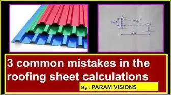 Video thumbnail for 3 common mistakes in the roofing sheet calculations /How to calculate roofing sheets in a proper way