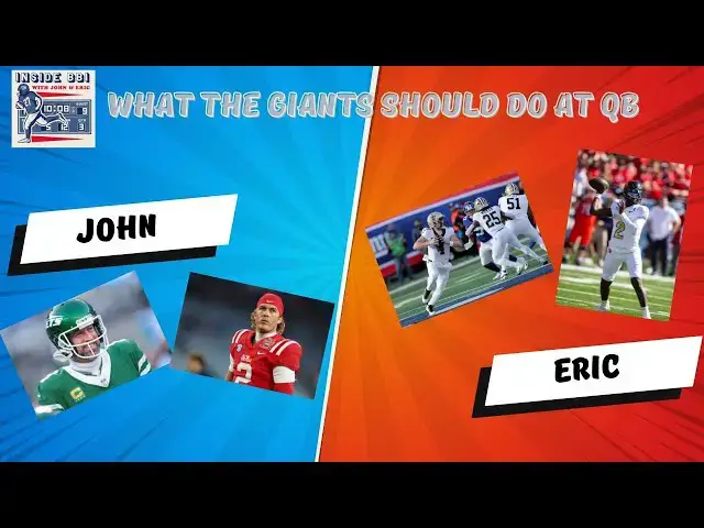 Video thumbnail for Inside BBI: What The Giants Should Do At Quarterback! #nfl #football #talk  #newyorkgiants #sports