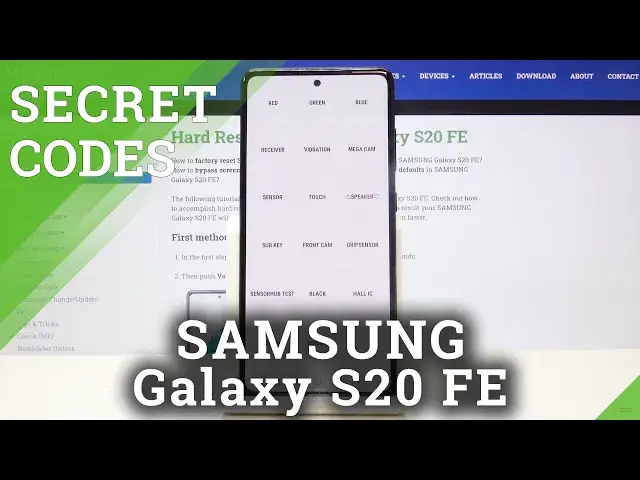 Video thumbnail for Secret Codes SAMSUNG Galaxy S20 FE – Testing Menu / Hidden Features
