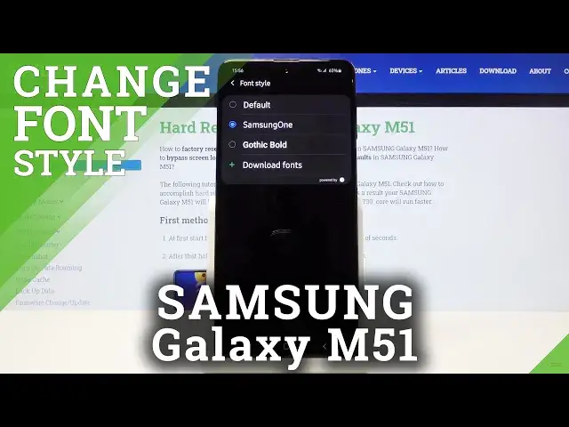'Video thumbnail for How to Switch Font Style on SAMSUNG Galaxy M51 – Select Font Text Style'
