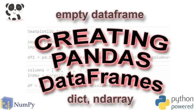 'Video thumbnail for How to Create Pandas DataFrames'