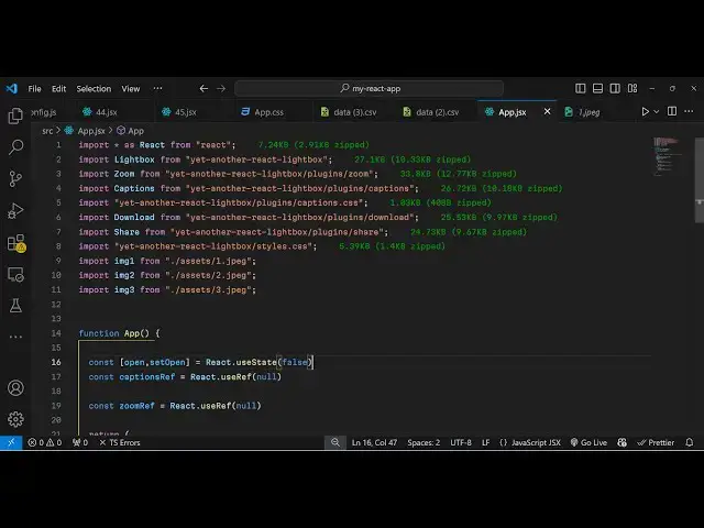 Video thumbnail for Build a React.js Image Lightbox Gallery Slideshow Using yet-another-react-lightbox Library in JSX