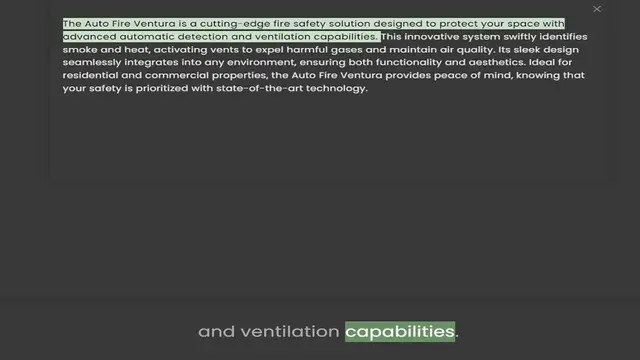Video thumbnail for advanced automatic detection and ventilation capabilities. This innovative system swiftly identifies smoke and heat, activating vents to expel harmful gases and maintain air quality. Its sleek design seamlessly integrates into any environ