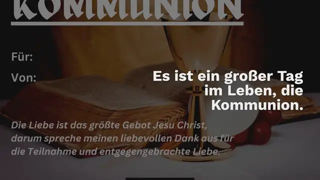 Video thumbnail for Danksagung Kommunion Sprüche: 44 Kurze, Moderne Beispiele