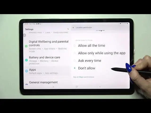 'Video thumbnail for Samsung Galaxy Tab S8 - How To Change Apps Permissions'