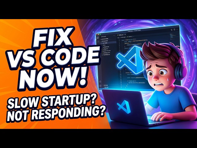 Video thumbnail for How To Fix VS Code Not Responding Issue | VS Code Slow Startup Fix | Window Is Not Responding Error
