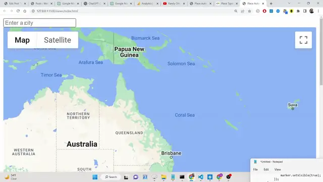 Video thumbnail for Javascript Google Places API Autocomplete Textbox With Location Filters & Plot on Google Maps