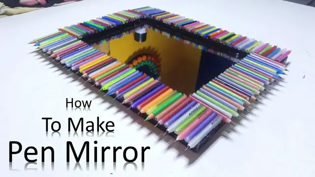 Video thumbnail for Square Shape Mirror with old pen | Reuse Craft Ideas