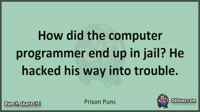 Video thumbnail for Prison - Jokes, Puns, Wordplays, and Laughter