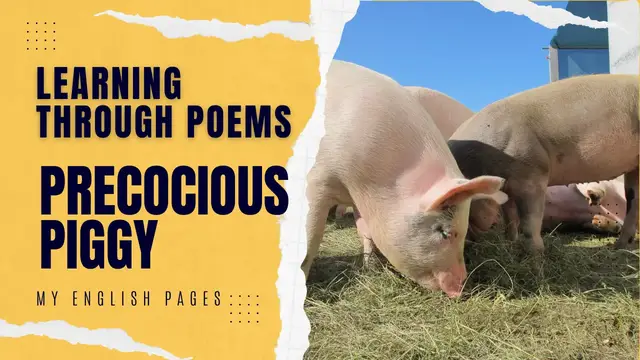 Video thumbnail for Learn Future Plans (Going To) in English with Precocious Piggy | Fun Poem for ESL Learners