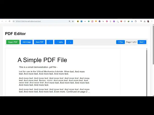 Video thumbnail for Build a Mozilla PDF.js PDF Editor Using jsPDF & Html2Canvas Web App in Browser Using HTML5 & JS