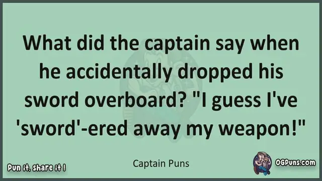 Video thumbnail for Captain - Jokes, Puns, Wordplays, and Laughter