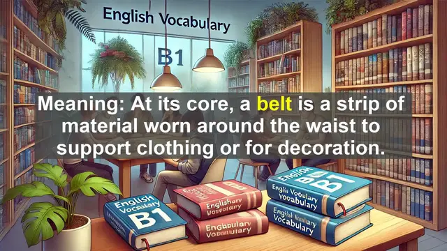 Video thumbnail for 2500 Must Know CEFR B1 Vocabulary - The Many Meanings of 'Belt': From Fashion to Geography