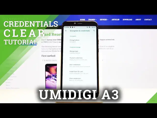 'Video thumbnail for How to Clear Credentials on UMIDIGI A3 – Clean Licences'